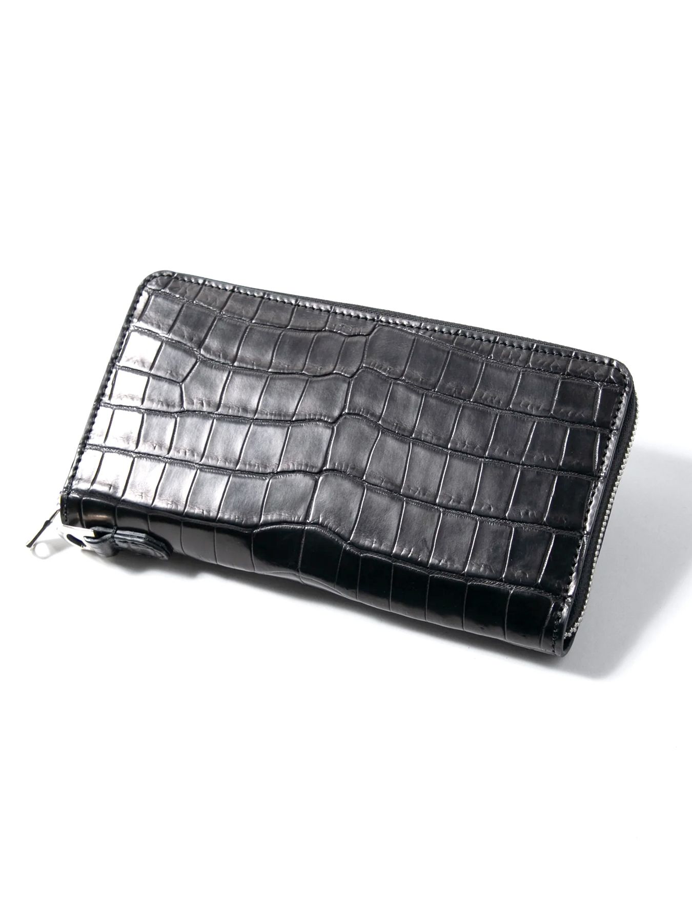 【予約品 10月12日(日) 締切】Nile Crocodile Round Wallet / ナイルクロコ ラウンドウォレット / ブラック