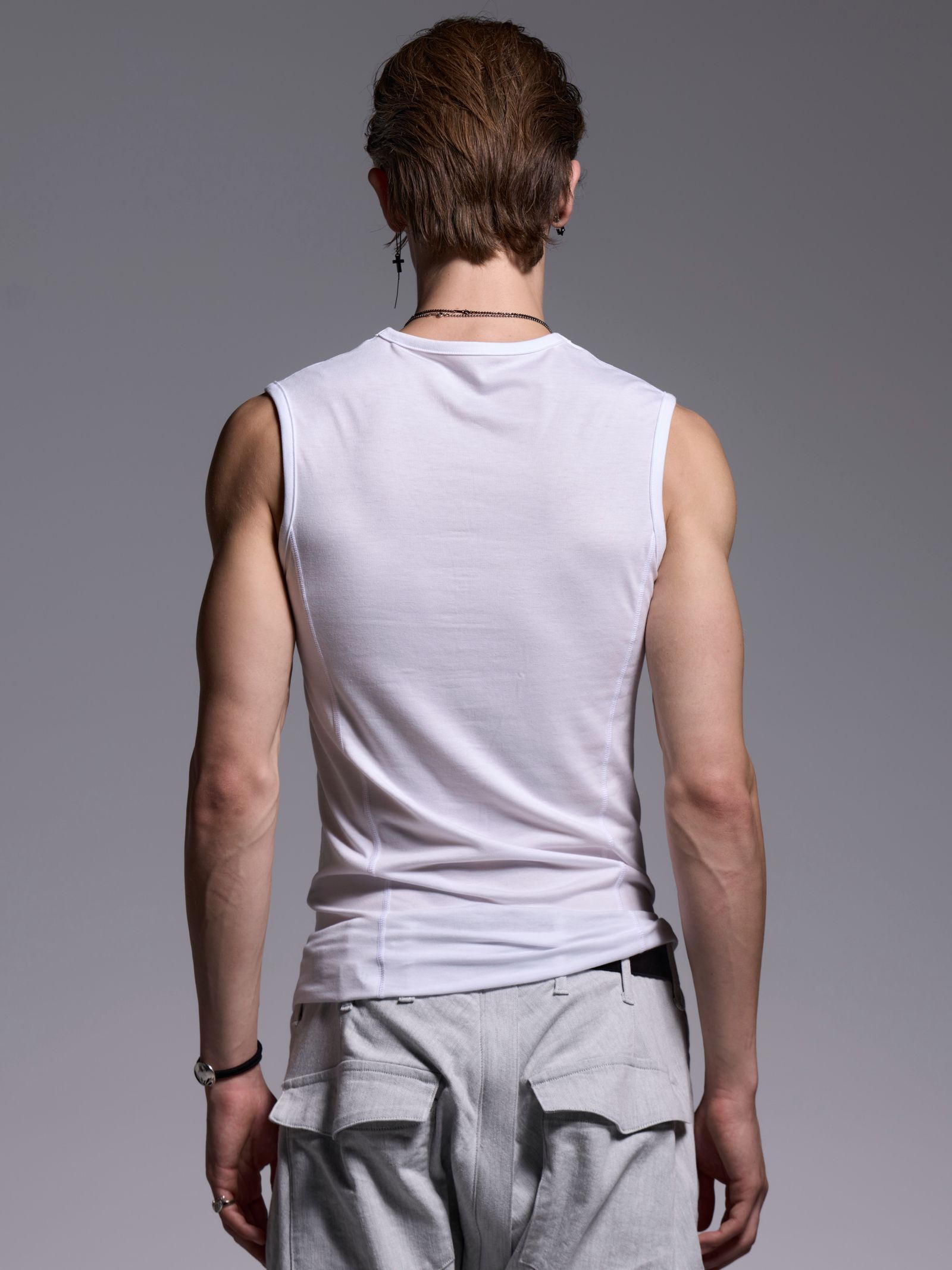 【予約品 1月4日(日) 締切】Henry Neck Tank Top / ヘンリーネック タンクトップ / ホワイト