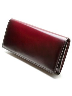 代引き手数料無料 コードバン - yuhaku かぶせ長財布 BRYAN | ダークブラウン / 小物