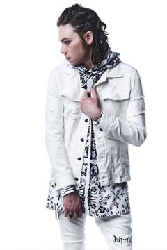 《予約品》 G-Jacket ジャケット WhiteDenim 刺繡無し / White 【kiryuyrik】 9月入荷予定