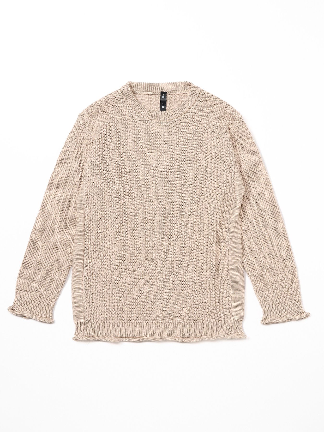 【予約品 9月23日(火) 締切】GIMA crew summer knit / 擬麻クルーサマーニット / ライトベージュ