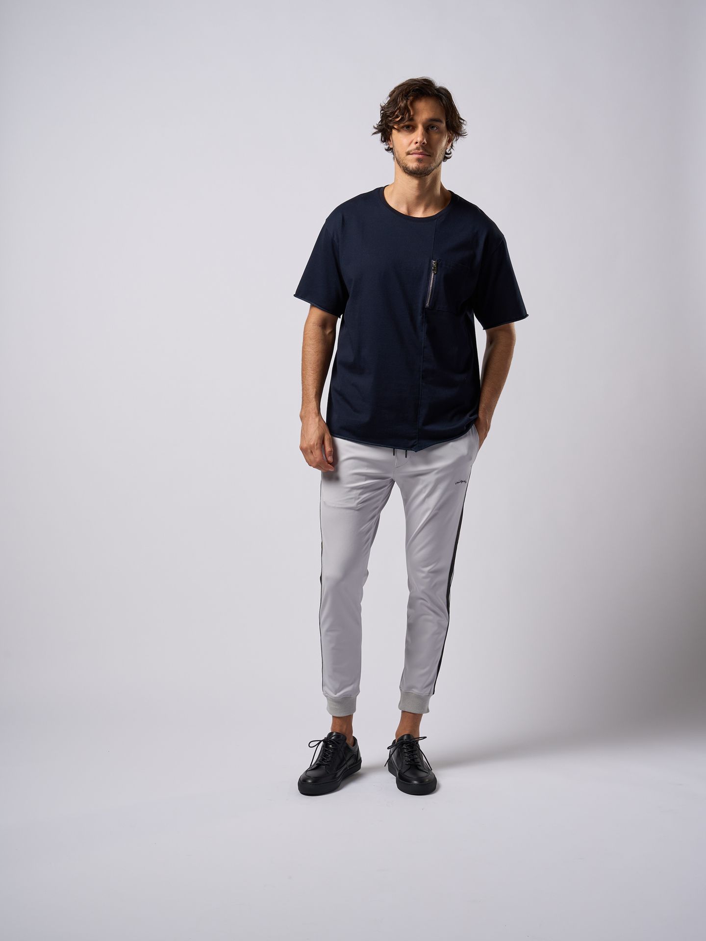 【予約品9月19日 10時締め】 line track pants  / トラックパンツ / ライトグレー