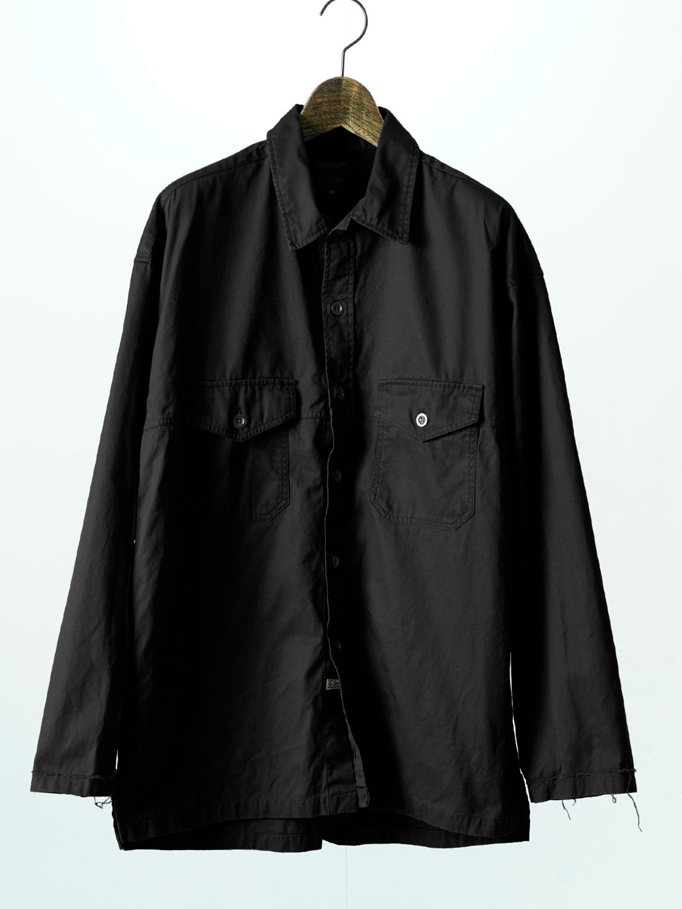 【予約品 11月9日(月) 締切】MILITARYSHIRT Armytwill / アーミーツイルミリタリーシャツ / ブラック