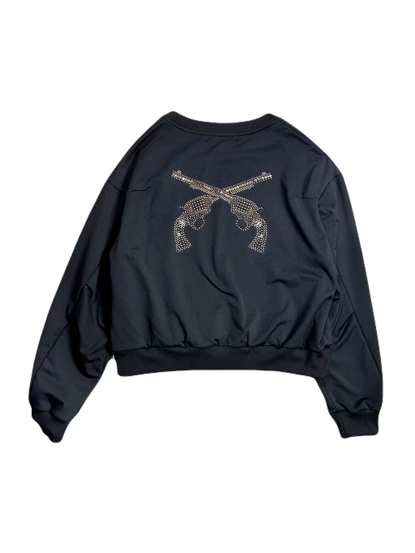 【予約品 8月10日(日) 締切 】WOMENS CROSSGUN METAL SWEAT / クロスガン メタル スウェット / ブラック