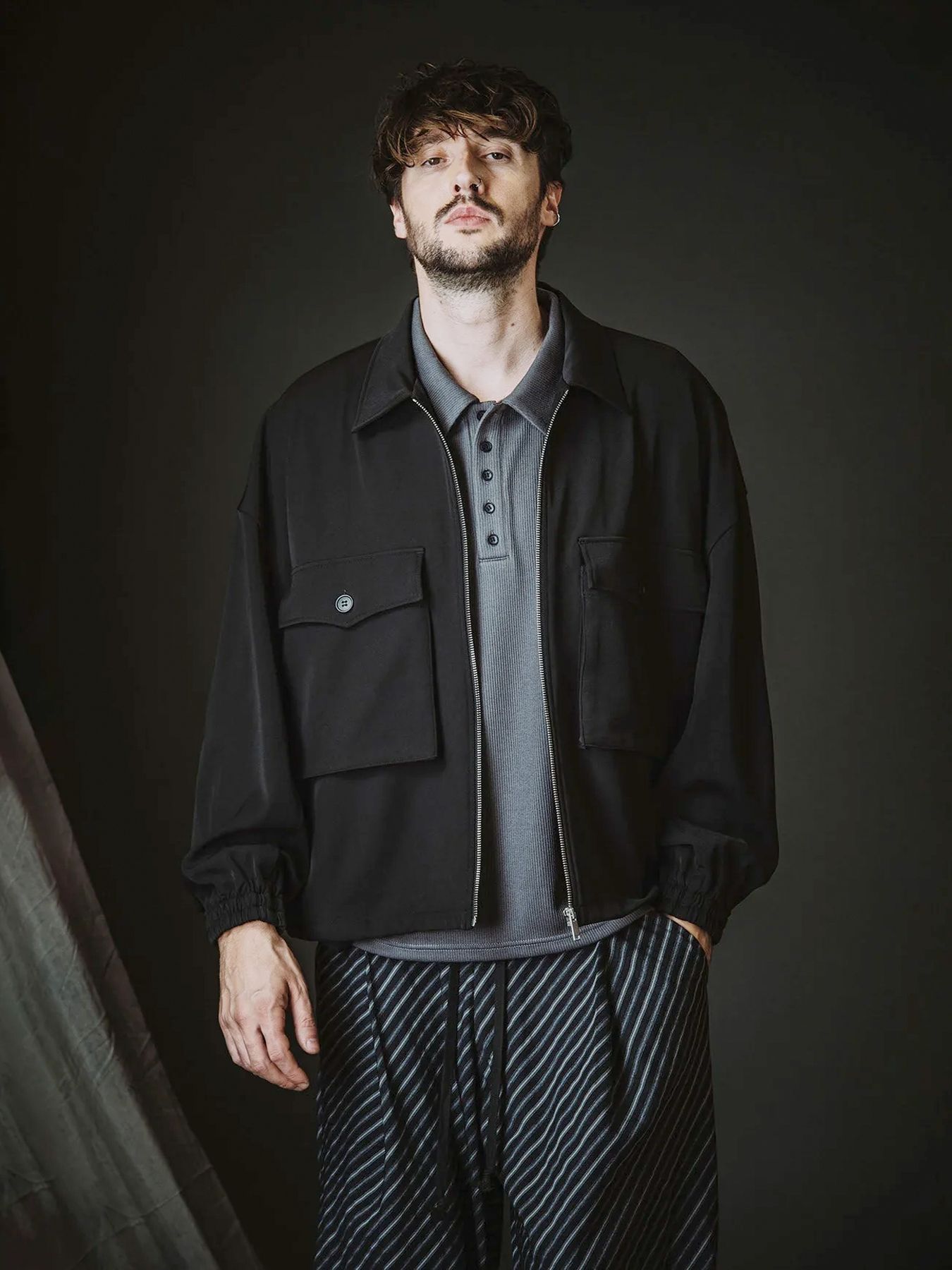 WポケットZIP-BLZ / ブラック【NO ID.】