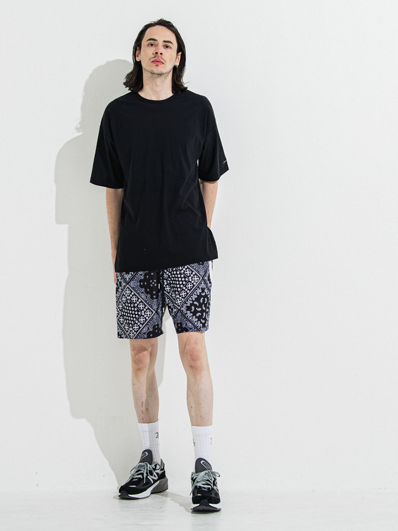 【予約品 】NYLON OVER T /  ナイロンオーバーサイズTシャツ / ブラック