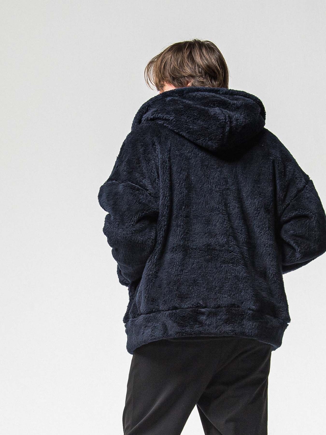 【予約品 】BOA ZIP LOOSE HOODIE / ボア ジップ ルーズフーディ / ネイビー