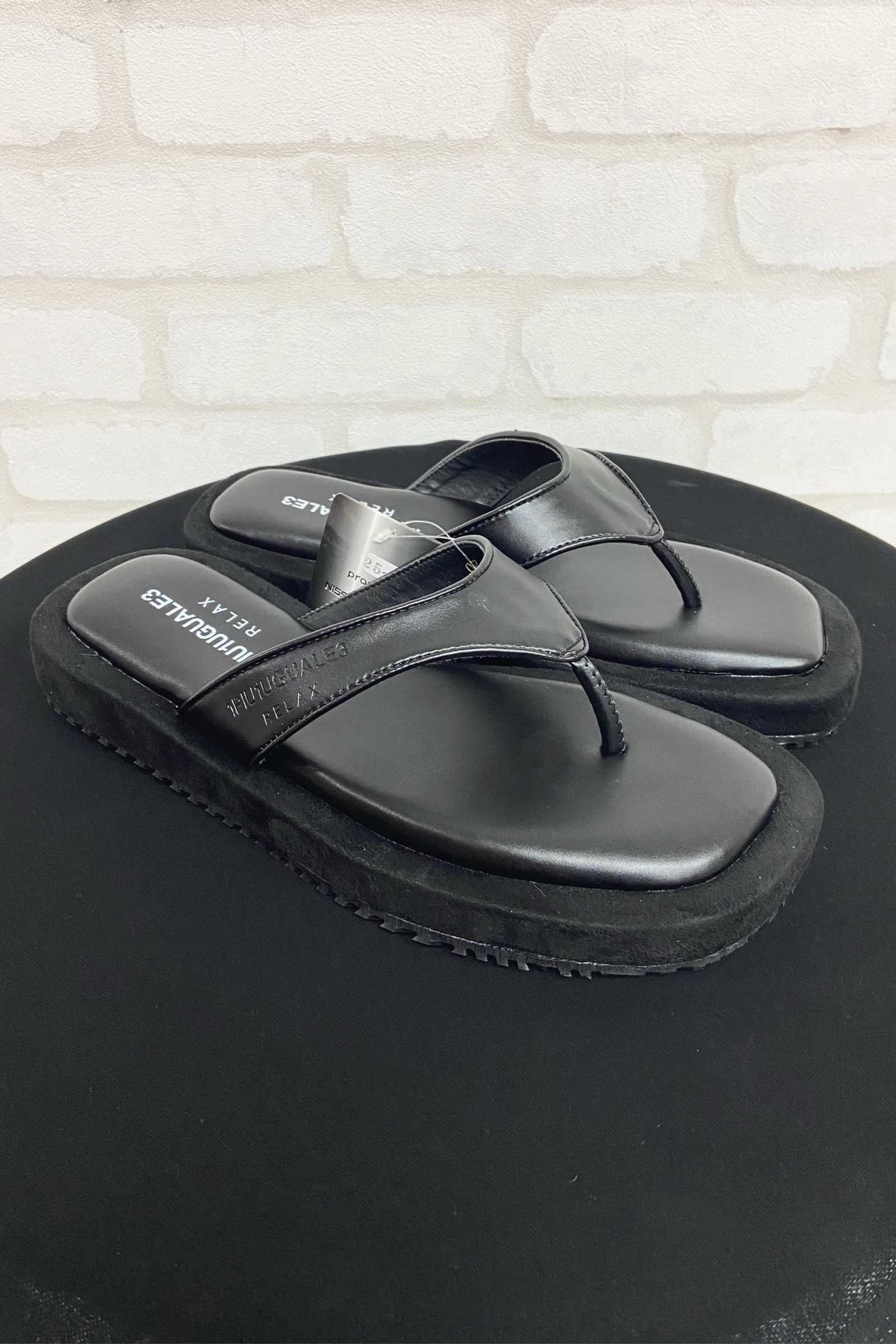 1PIU1UGUALE3 RELAX - PLAT FORM BEACH SANDAL ビーチサンダル / BLACK