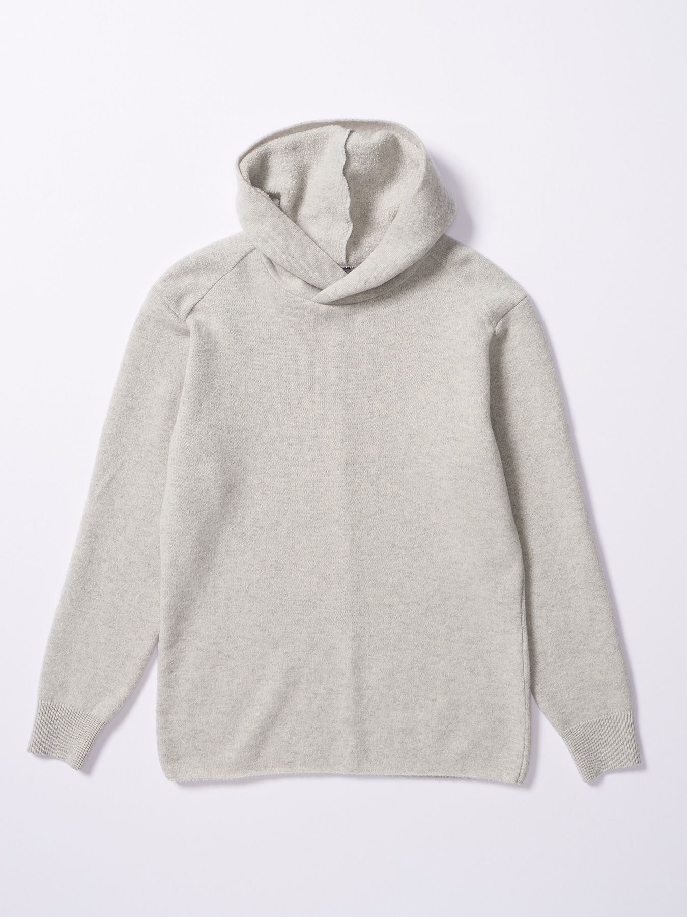 【予約品 4月19日(日) 18時締切】back pile hoodie / バックパイル フーディ / ライトグレー