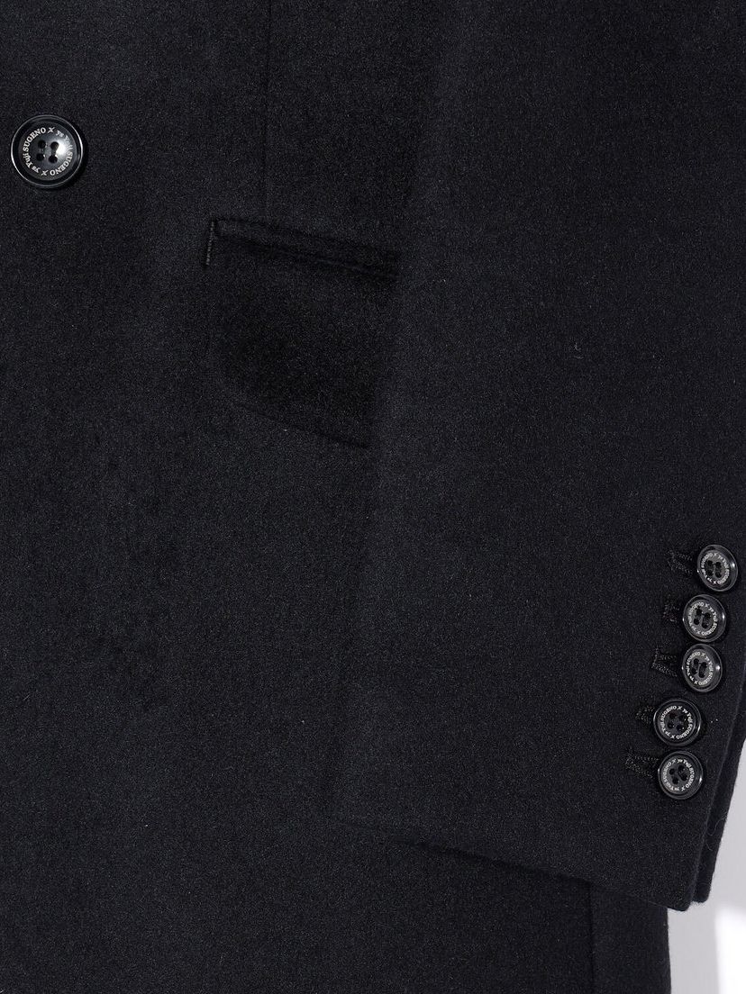 Lamb Beaver wool Semi-double Long Chester Coat / ブラック 【ys Yuji SUGENO】