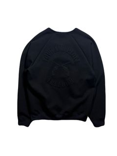 【予約品 3月9日(月) 18:00 締切】RAZORCUT EMB SWEAT / レザーカット クロスガン アップリケ スウェット / ブラック