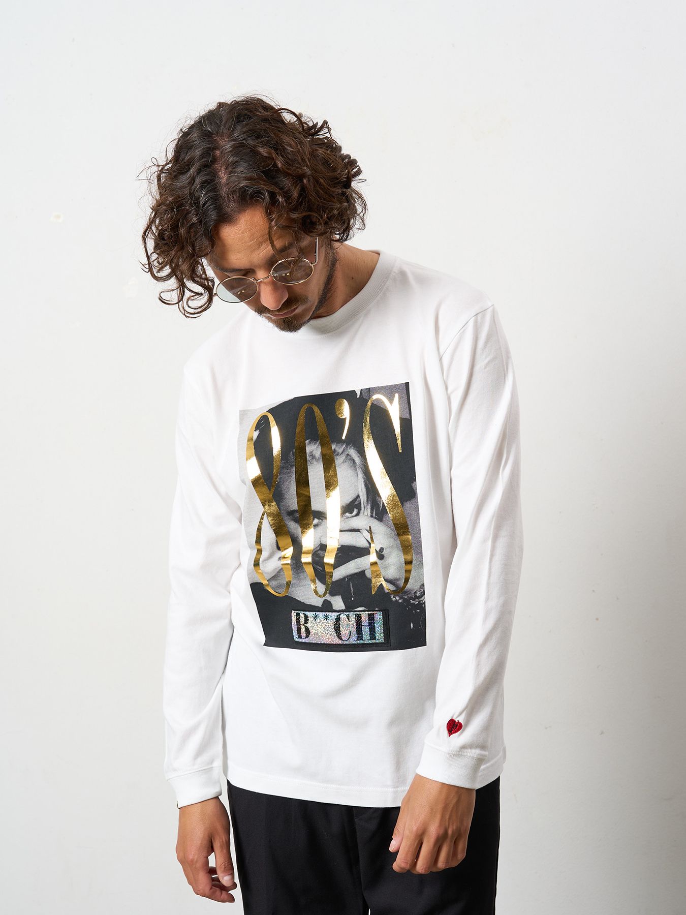 【予約品 5月8日(木) AM10時 締切】 5.6ozコットン天竺 80S QUEEN シークインLS Tシャツ / ホワイト