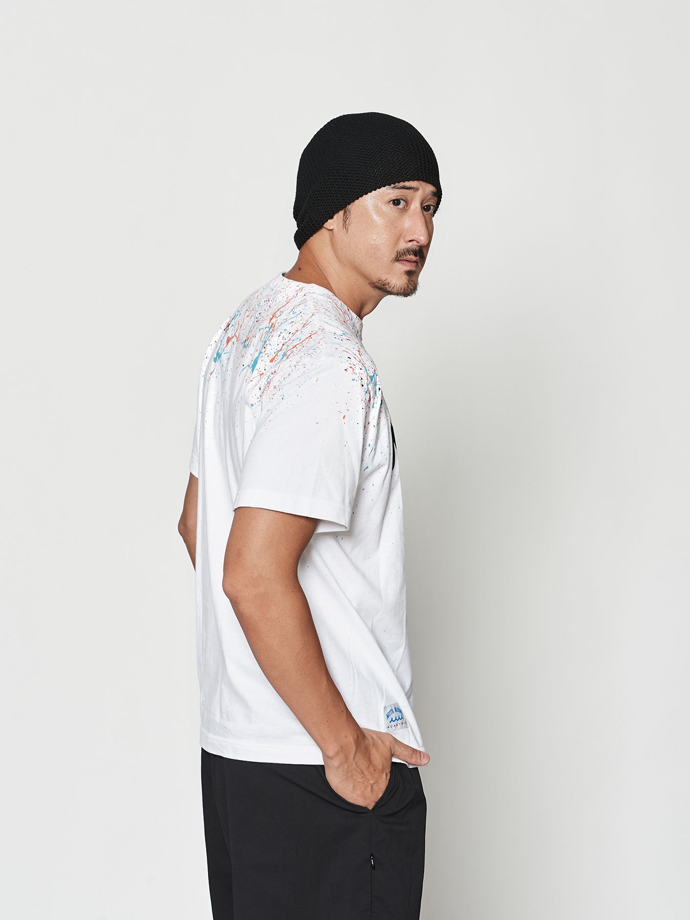 【予約品 10月9日(木) 締切】muta Splash Marine Logo Tee / Tシャツ / ホワイト【Acanthus × muta MARINE】
