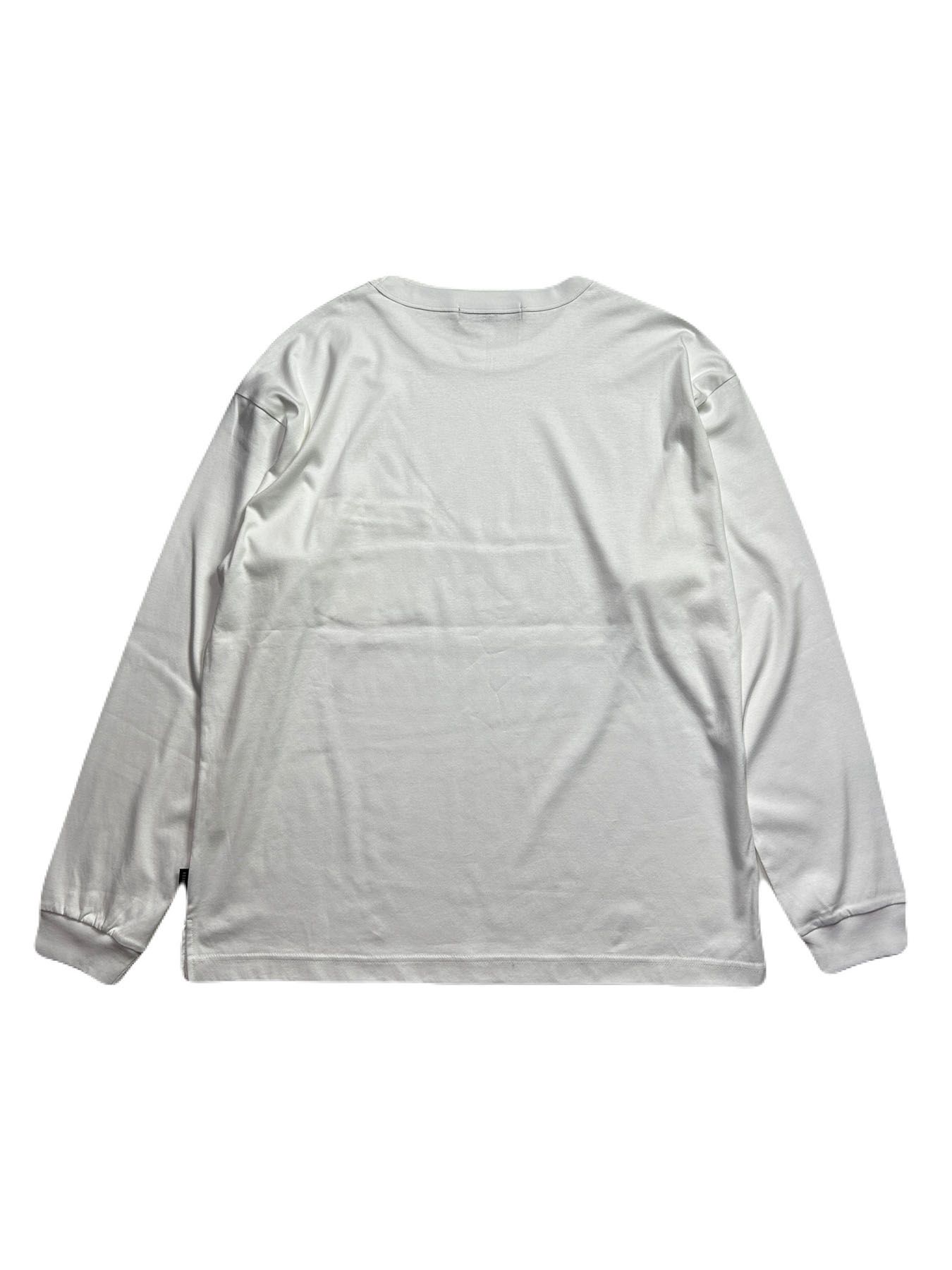 【予約品 8月10日(日) 締切 】POCKET L/S T CRY / ポケット ロングスリーブ Tシャツ / クリスタル ホワイト