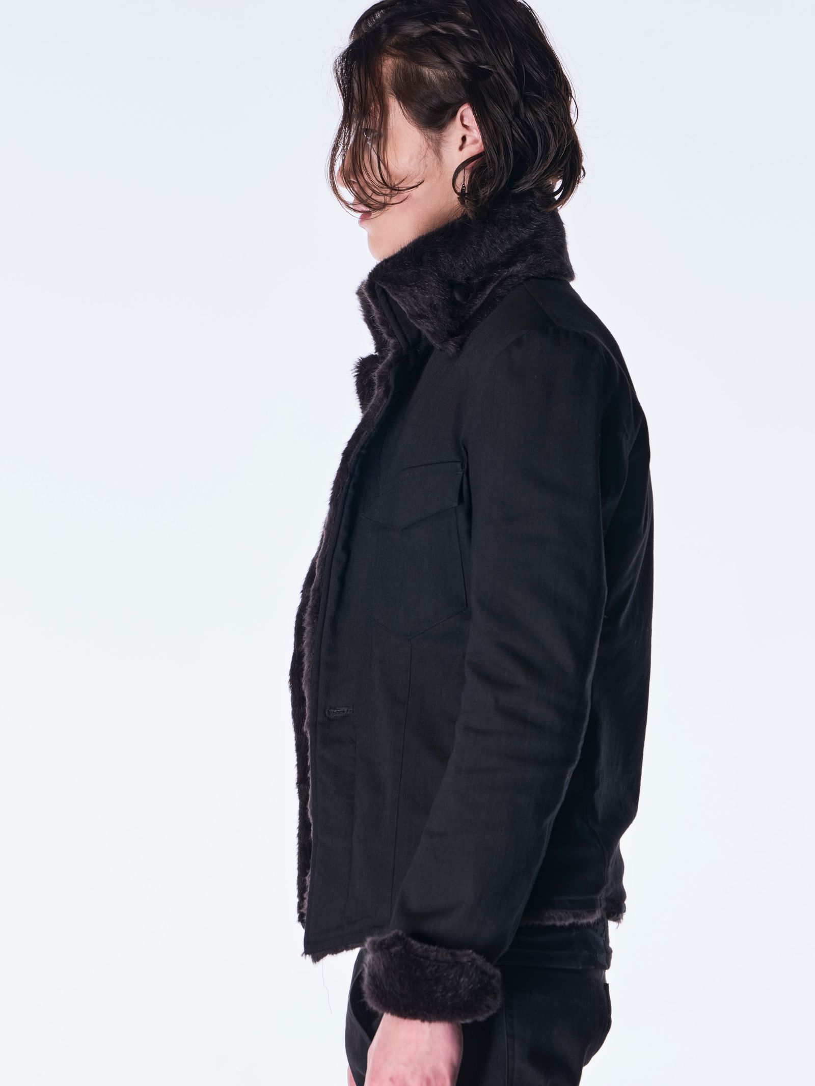 【予約品 6月29日(月) 締切】Denim Napoleon Blouson / デニム ナポレオンブルゾン / ブラック