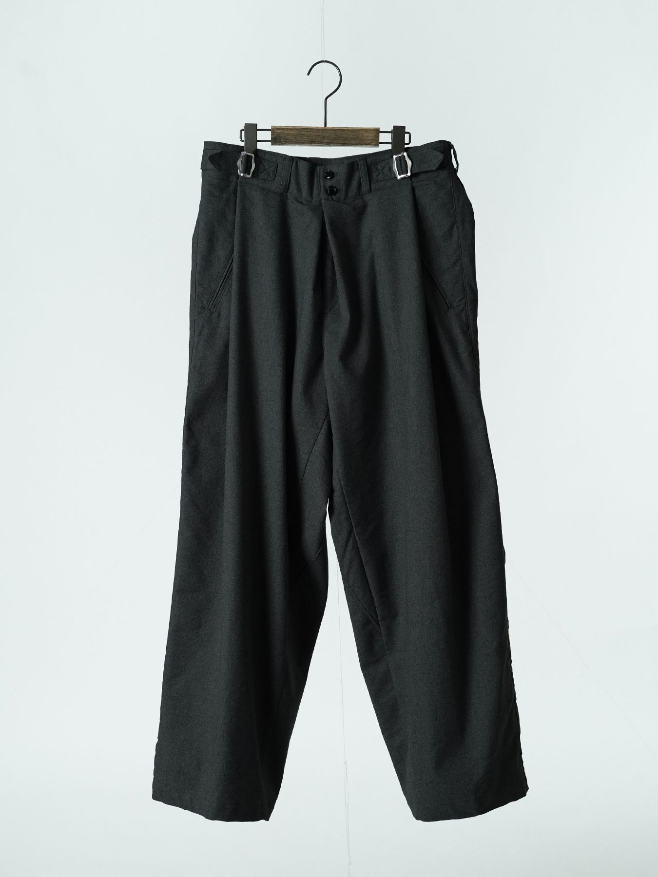 【予約品 5月27日(水) 締切】OVERTROUSERS / ワイドパンツ / 杢チャコール