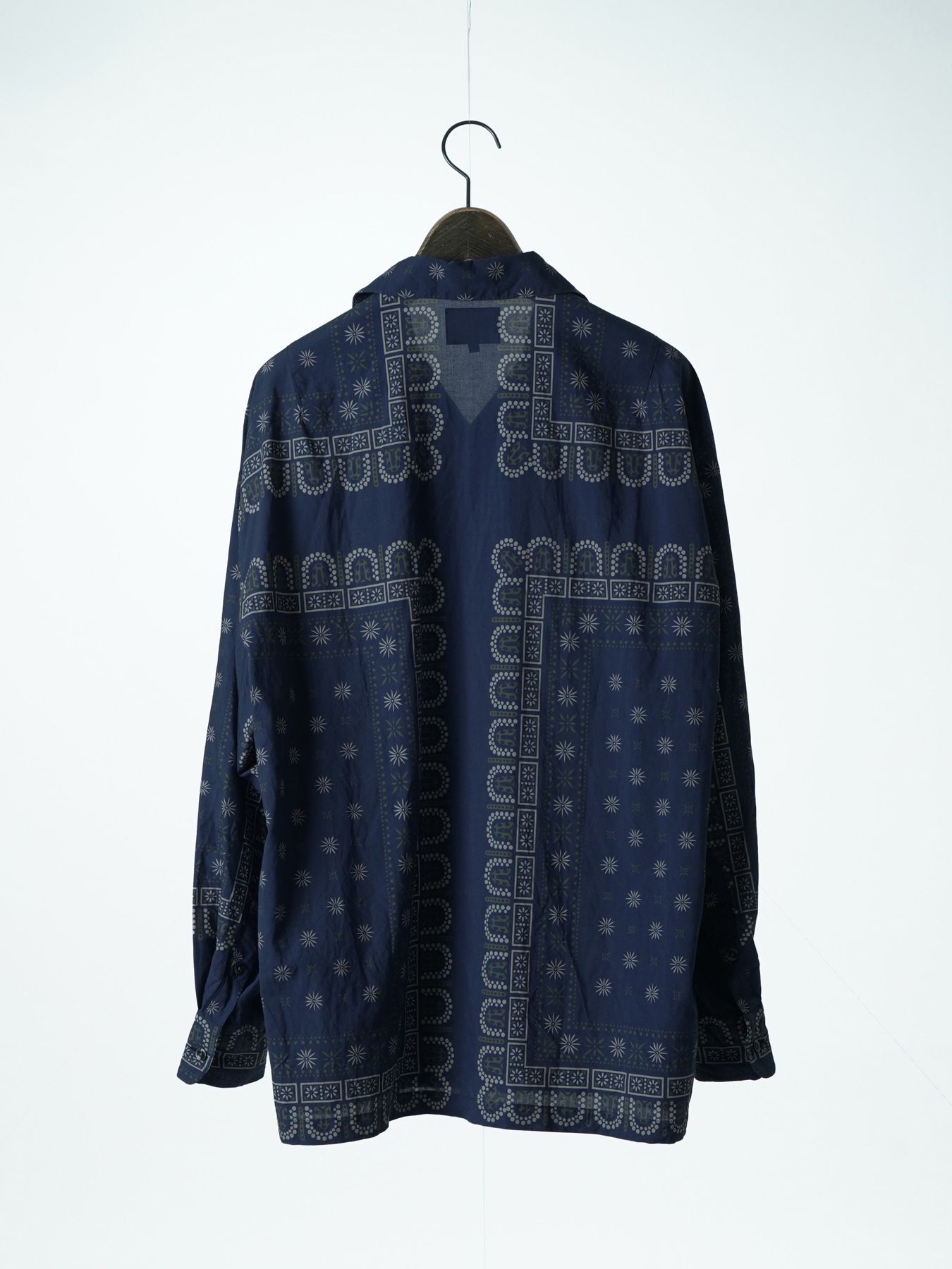 【予約品 2月1日(日) 締切】VINTAGEBANDANA SHIRTS / ヴインテージバンダナ柄 長袖シャツ / ネイビー