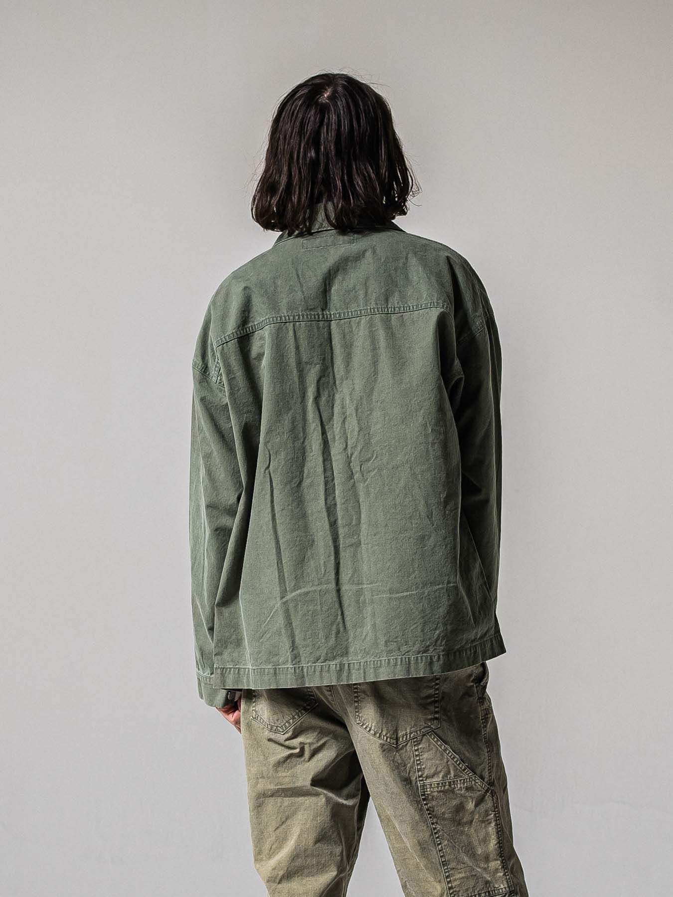 【予約品 11月16日(日) 締切】RC COVER ALL / ミリタリーキャンバス カーバーオールジャケット / ダークカーキ