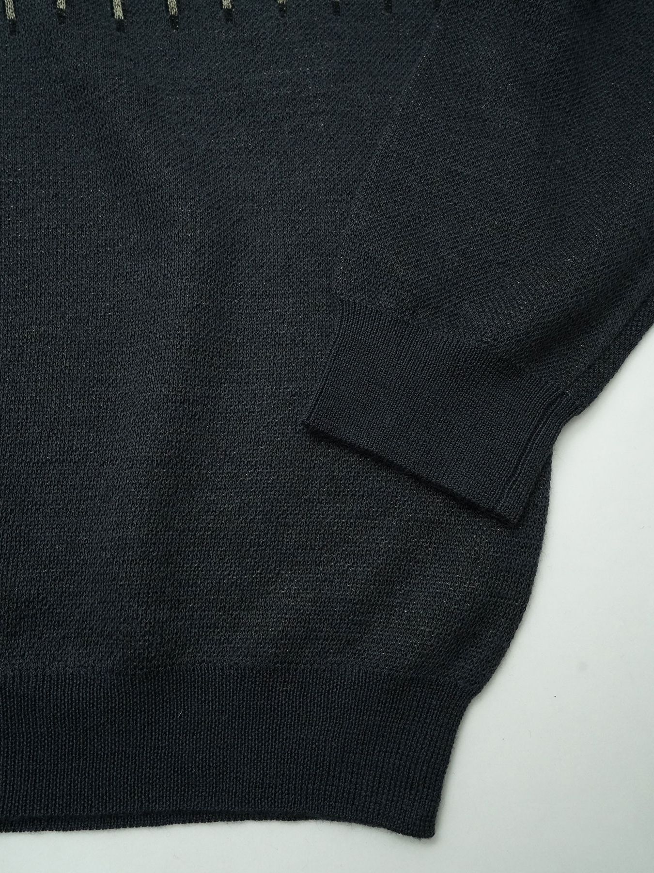【予約品 】ARROWKNIT / ジャガードニットカーディガン / ネイビー×杢ベージュ系