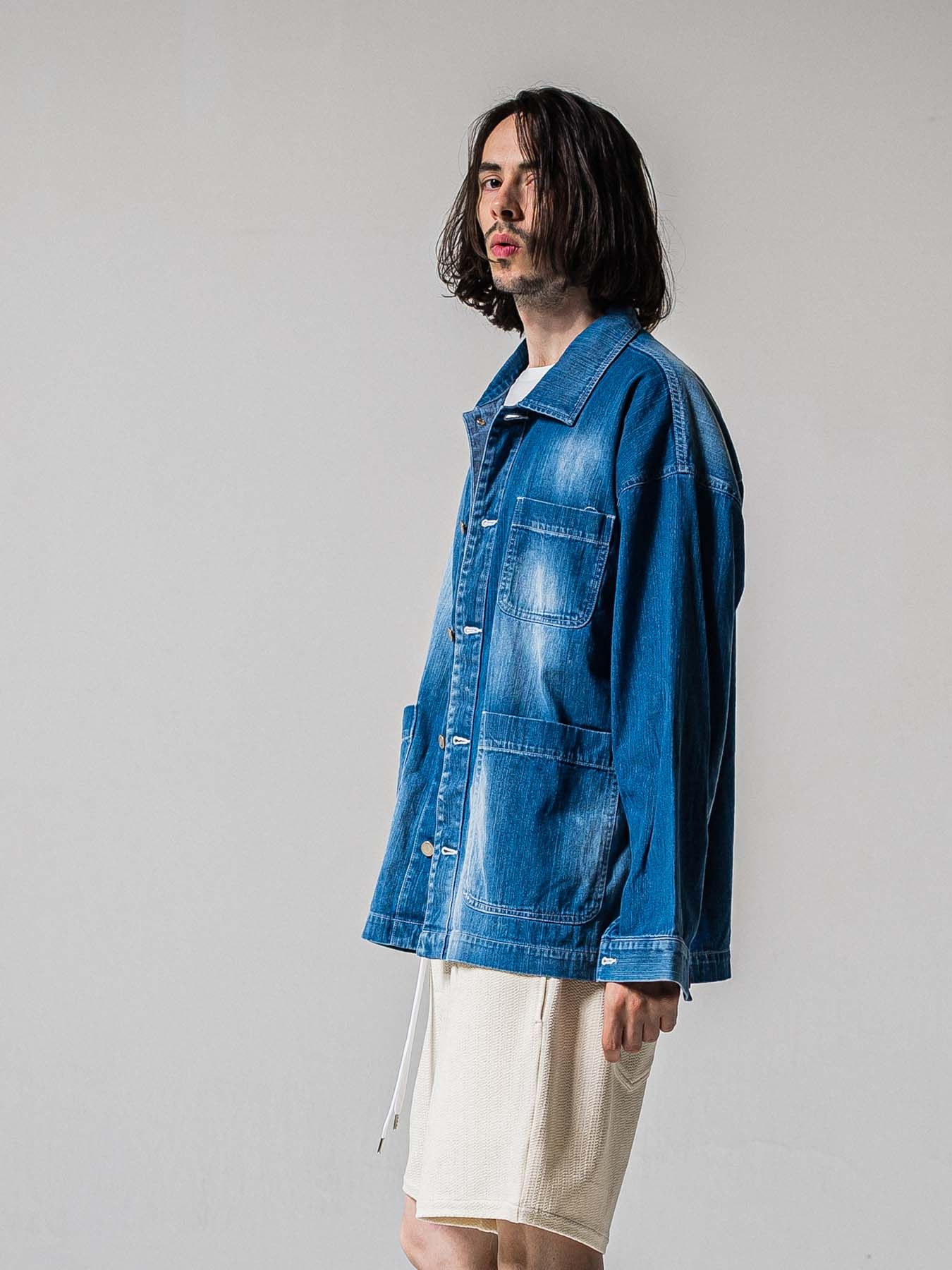 【予約品 11月16日(日) 締切】RC COVER ALL / ライトデニムカーバーオールジャケット / ライトインディゴ