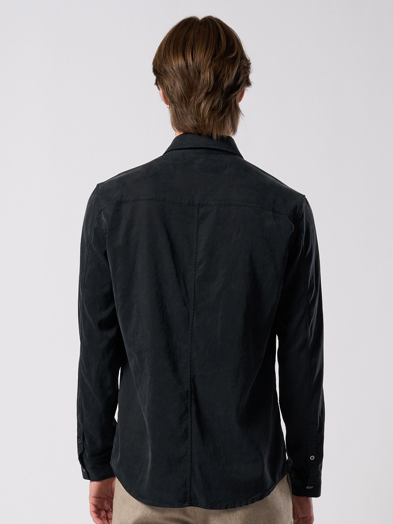 【予約品 4月19日(日) 18時締切】cupuro fibril dress shirt / キュプラフィブリル ドレスシャツ / フェードブラック