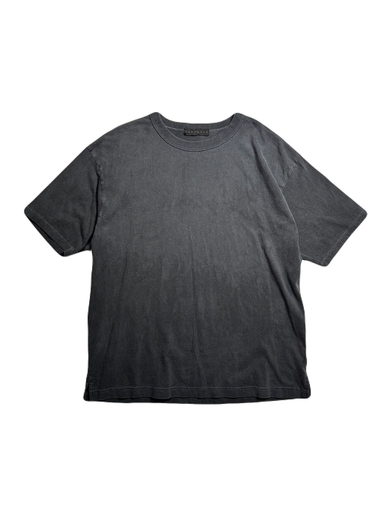【予約品 8月10日(日) 締切 】HAND PRINT GUN S/S T / クロスガン ハンドプリント Tシャツ / ブラック×ホワイト