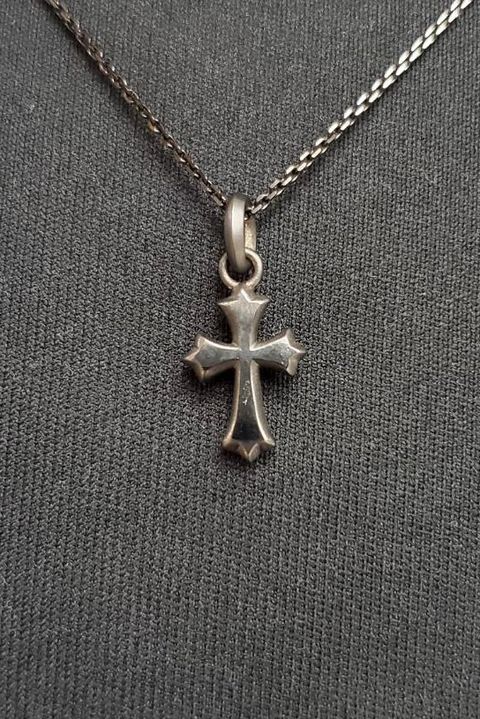 CROSS CHARM PENDANT / SV925.BK