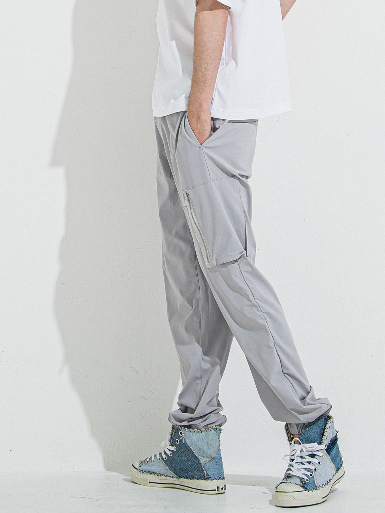 【予約品 】DAVID NYLON CARGO PANTS / デヴィッドナイロンカーゴパンツ / グレー