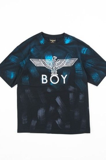 BRUSH DYE EAGLE T-SHIRTS/ ブルー 【BOY LONDON】