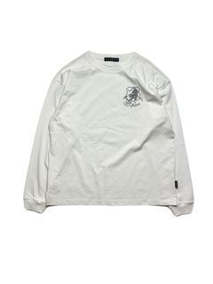 【予約品 3月9日(月) 18:00 締切】ORG/CO L/TEE PANTHER / パンサーエンブレム クリスタルクロスガン オーガニックコットン ロンT / ホワイト