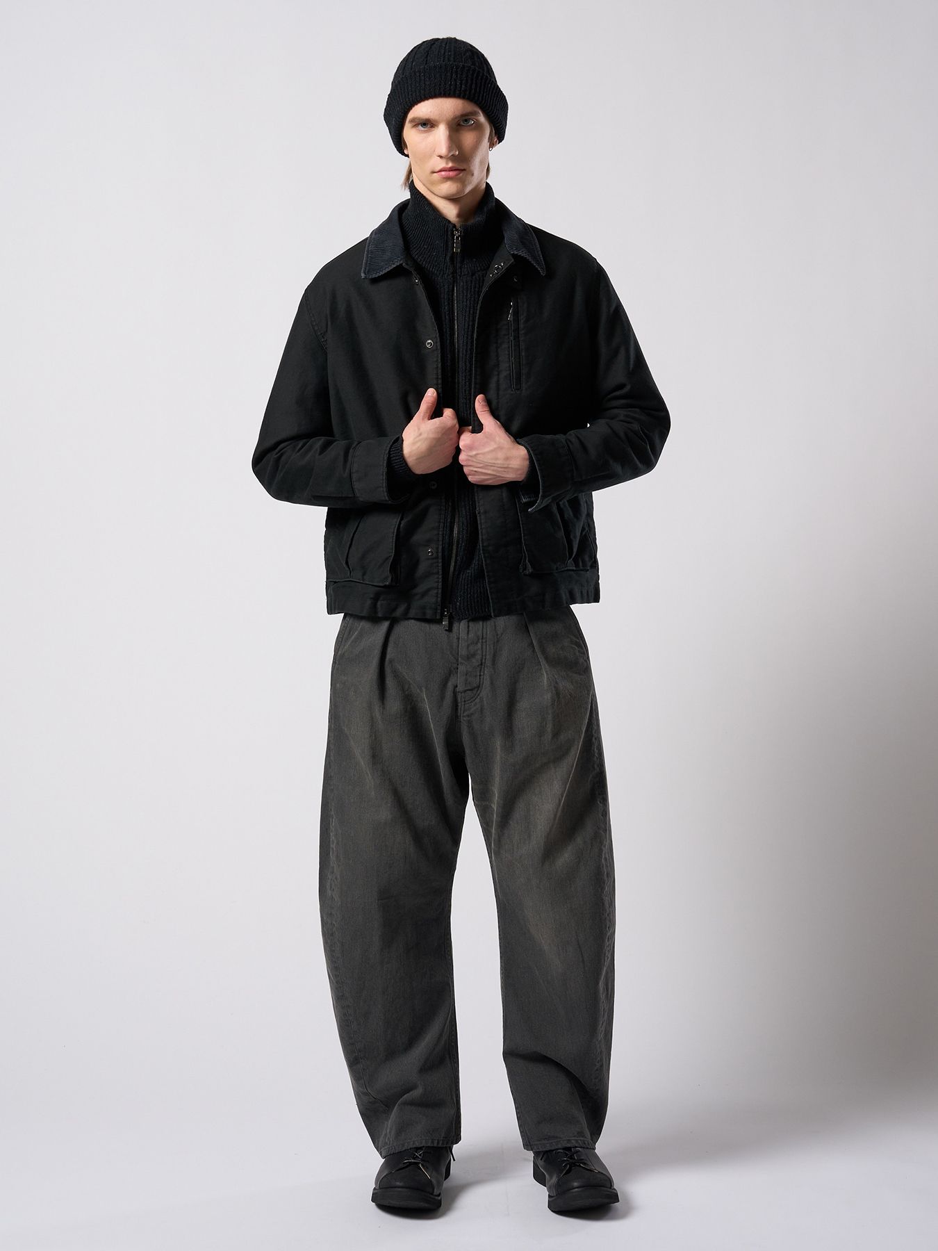 【予約品 4月19日(日) 18時締切】lomond×powder multi kint cap / ウール ニットキャップ / ブラック