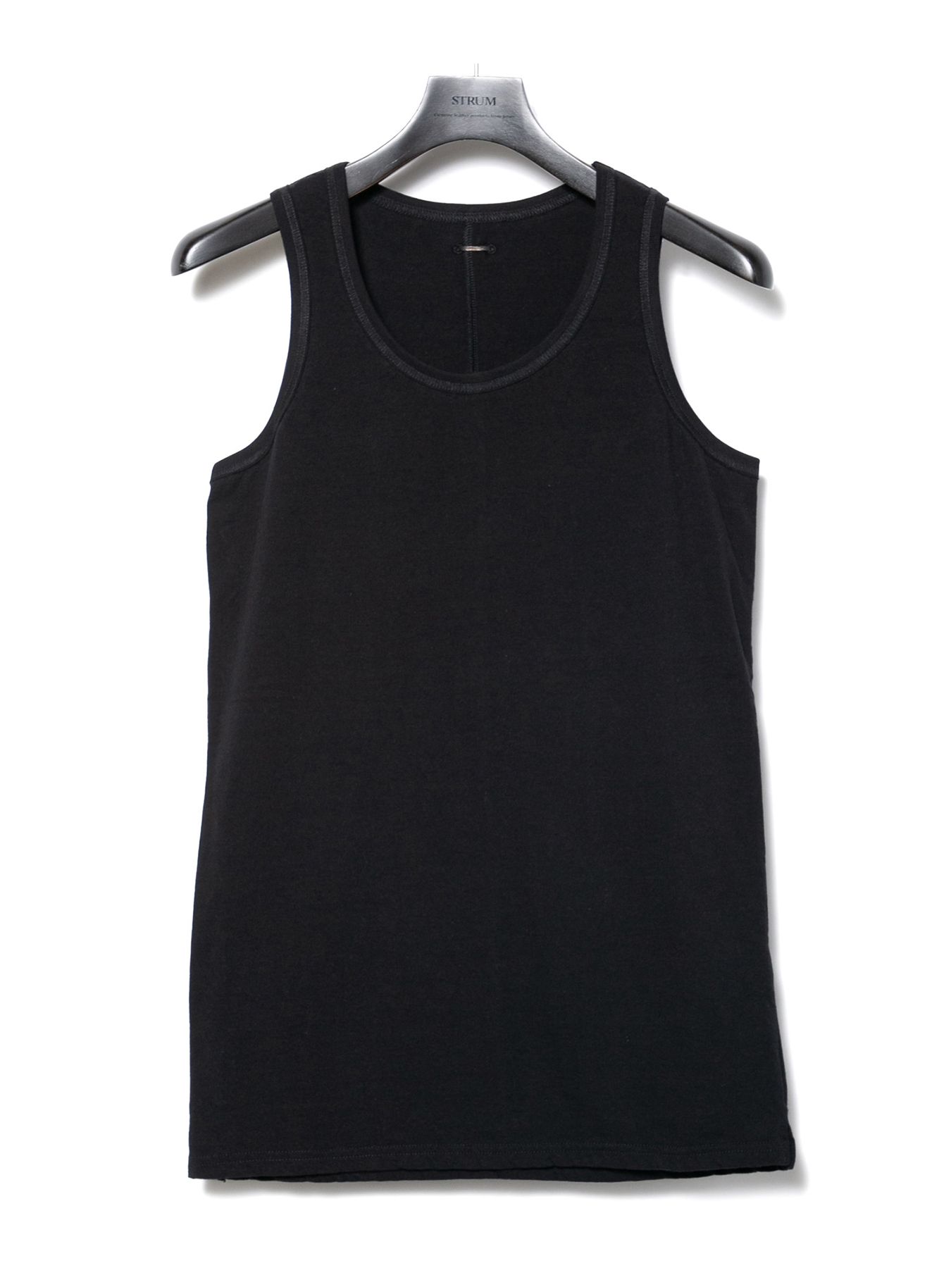 【予約品 9月27日(日) 締切】30/-ナチュラルソフト天竺 タンクトップ / BLACK
