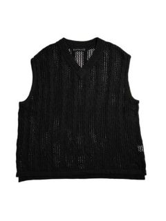 《予約品8月31日 23時55分締め》 KNIT VEST / ベスト / ブラック 【roarguns 】 2024年2月入荷予定