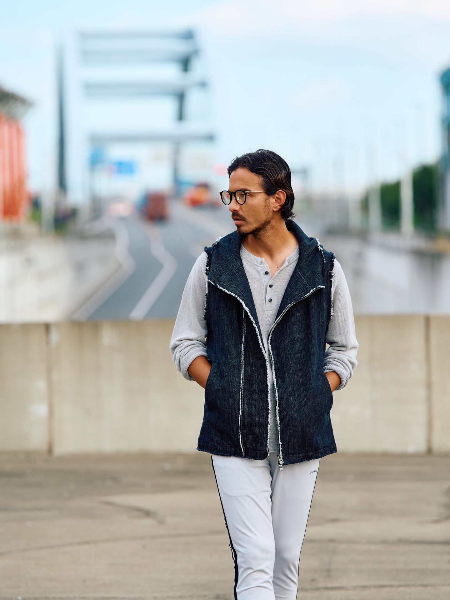 riders wrap vest / ライダースベスト / インディコused加工