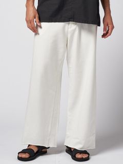《予約品》 wide sweat slacks pants / ワイドスラックス / ホワイト