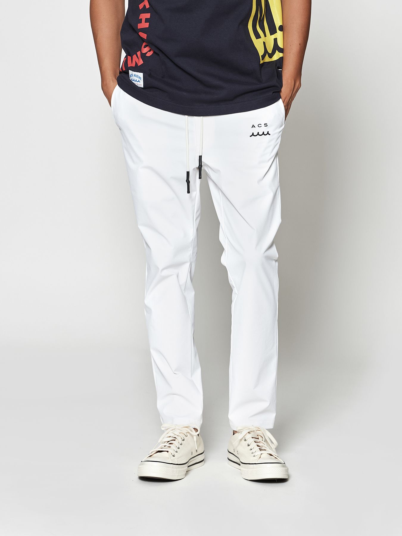 【予約品 10月9日(木) 締切】muta Easy Tight Pants / イージータイトパンツ / ホワイト【Acanthus × muta MARINE】