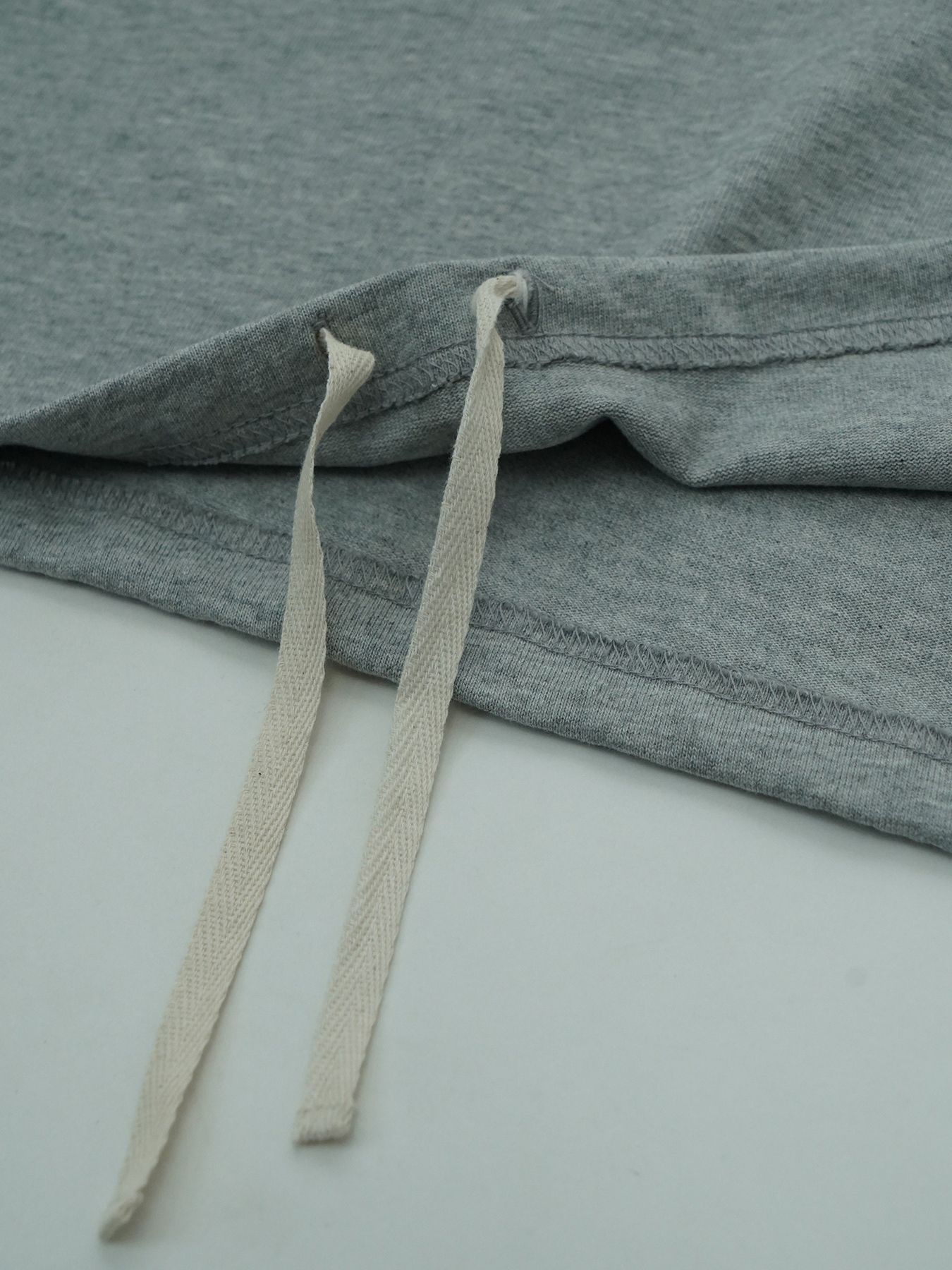 【予約品 2月1日(日) 締切】HEAVYJERSE spiky / ロゴ刺繍 Tシャツ / 杢グレー×ホワイト