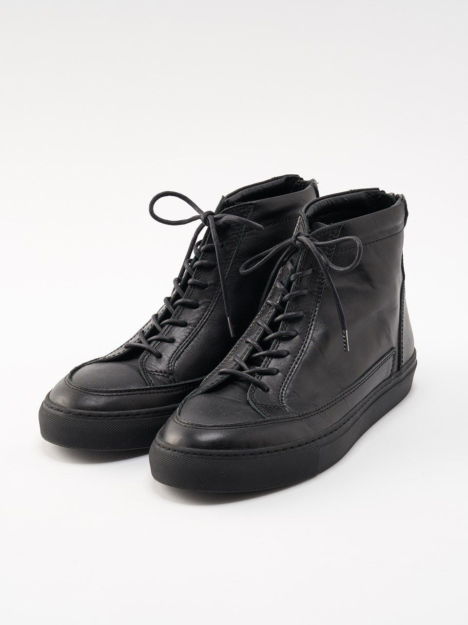 wjk - 《予約品》 back zip sneaker / ハイカット・スニーカー / ブラック | BRYAN