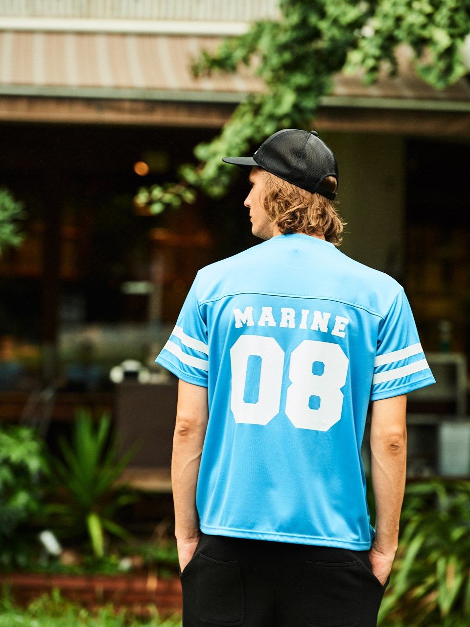 【予約～4/23火曜締切】muta Football Tee / Tシャツ / サックスブルー【Acanthus×muta】2024 6月上旬～上がり予定分