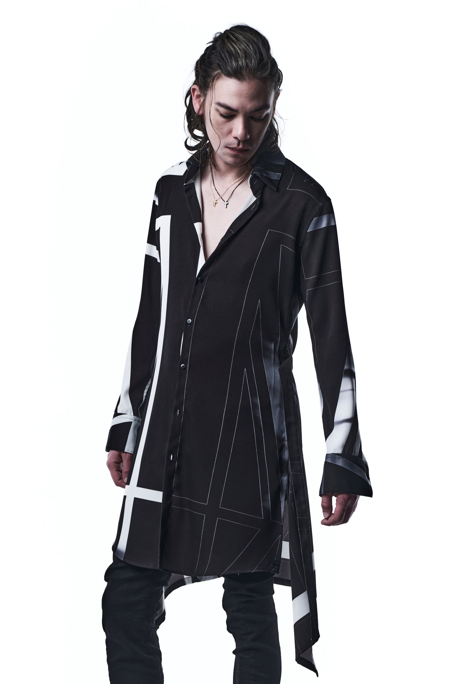 kiryuyrik - FlareShirts シャツ UNION JACK / Black&White