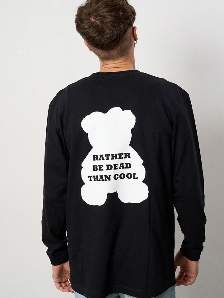 5.6ozコットン天竺 MADGEシークインLS Tシャツ / ブラック 【STUD MUFFIN(スタッドマフィン)】