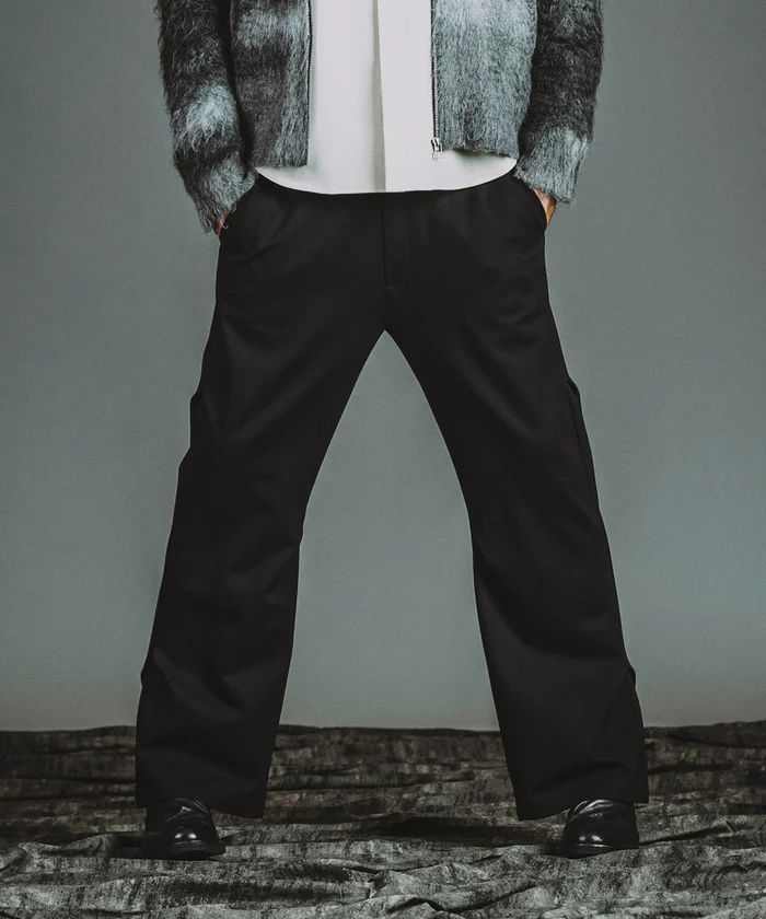 ワイドレッグタックトラウザース 857006-382Pブラック【NOID.】