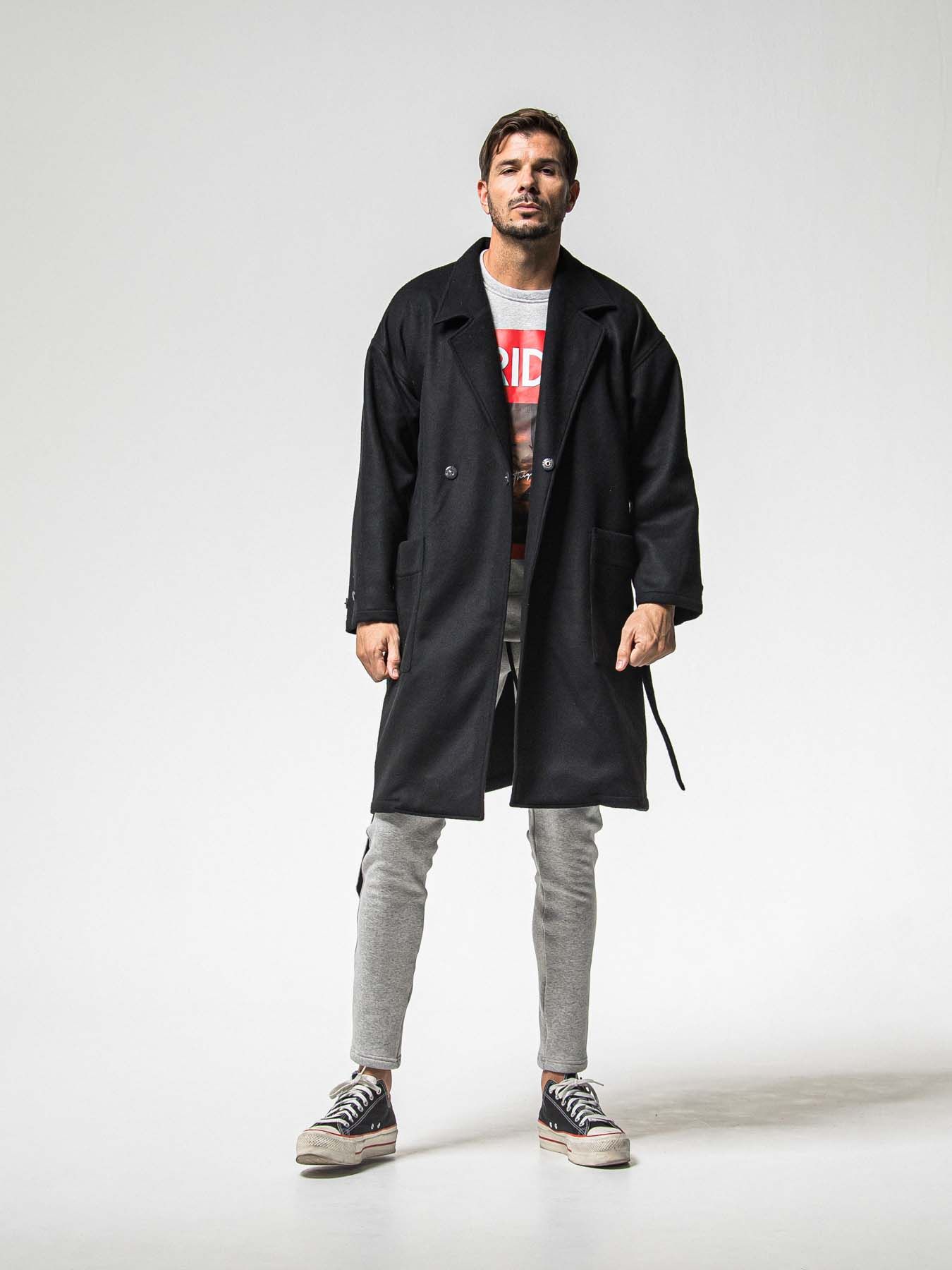 【予約品 】GOWN OVER COAT / ガウンオーバーコート / ブラック
