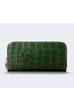 ラウンドL 長財布 Real Crocodile / Green 【aniary】