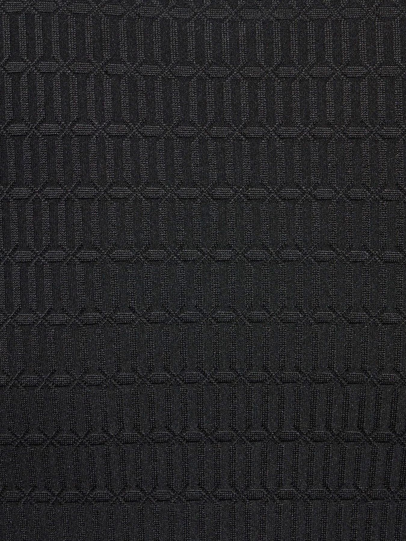 リンクスジャカードアラカルトVネックプルオーバー / ブラック【HIDEAWAYS NICOLE】