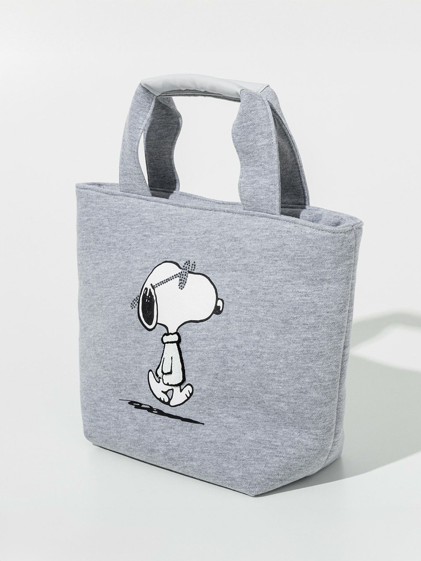 《スヌーピー コラボ》ラインストーン SNOOPY ミニトートバッグ / グレー【PEANUTS × 1PIU1UGUALE3 RELAX】