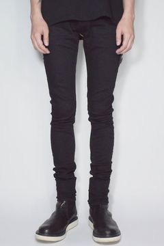 SKINNY JOHN 11oz Organic Cotton Stretch Denim Skinny Jeans / ブラック 【STRUM】