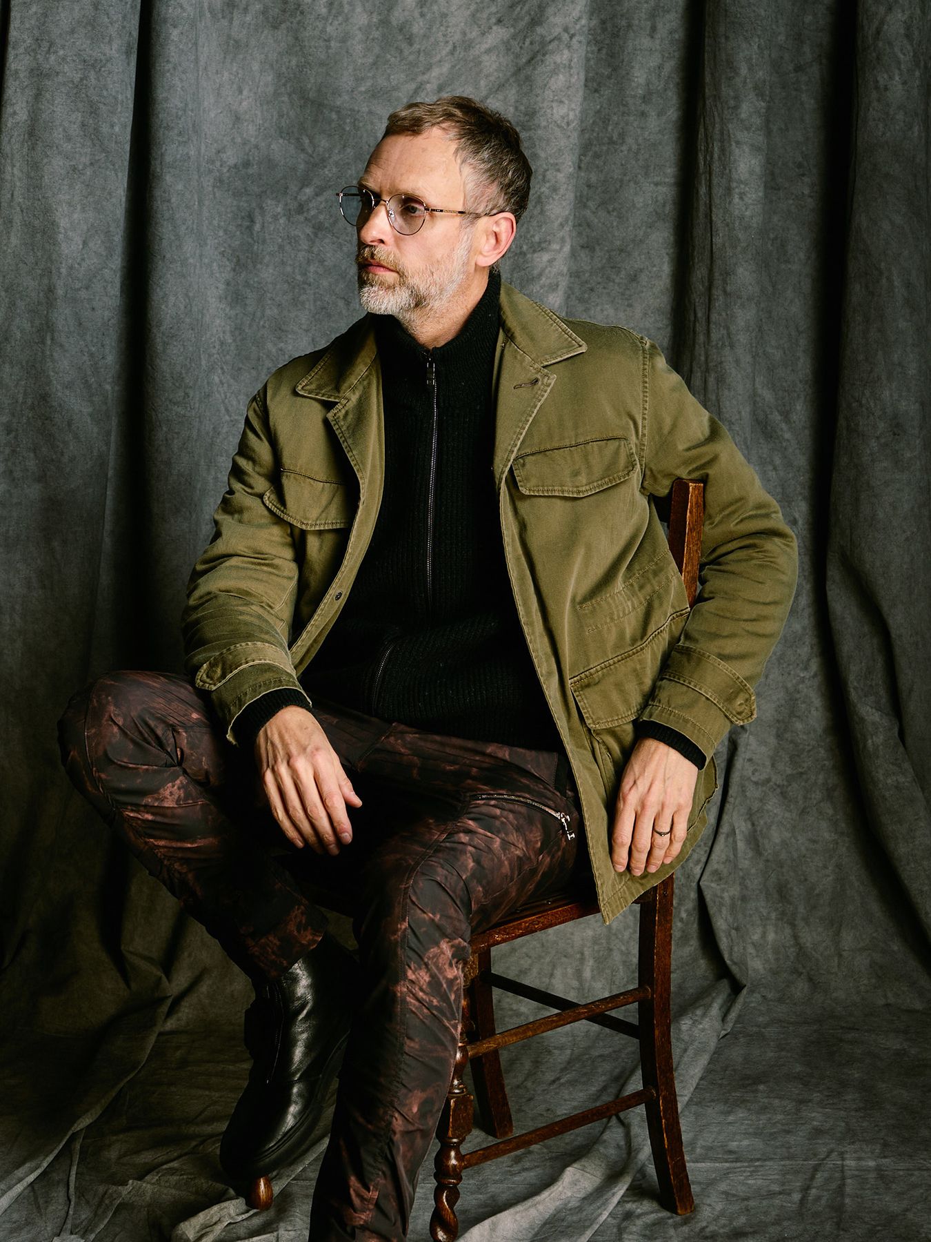 【予約品 4月19日(日) 18時締切】sulfur dyed M47 shirt / 硫化染め M47シャツ / フェードカーキ