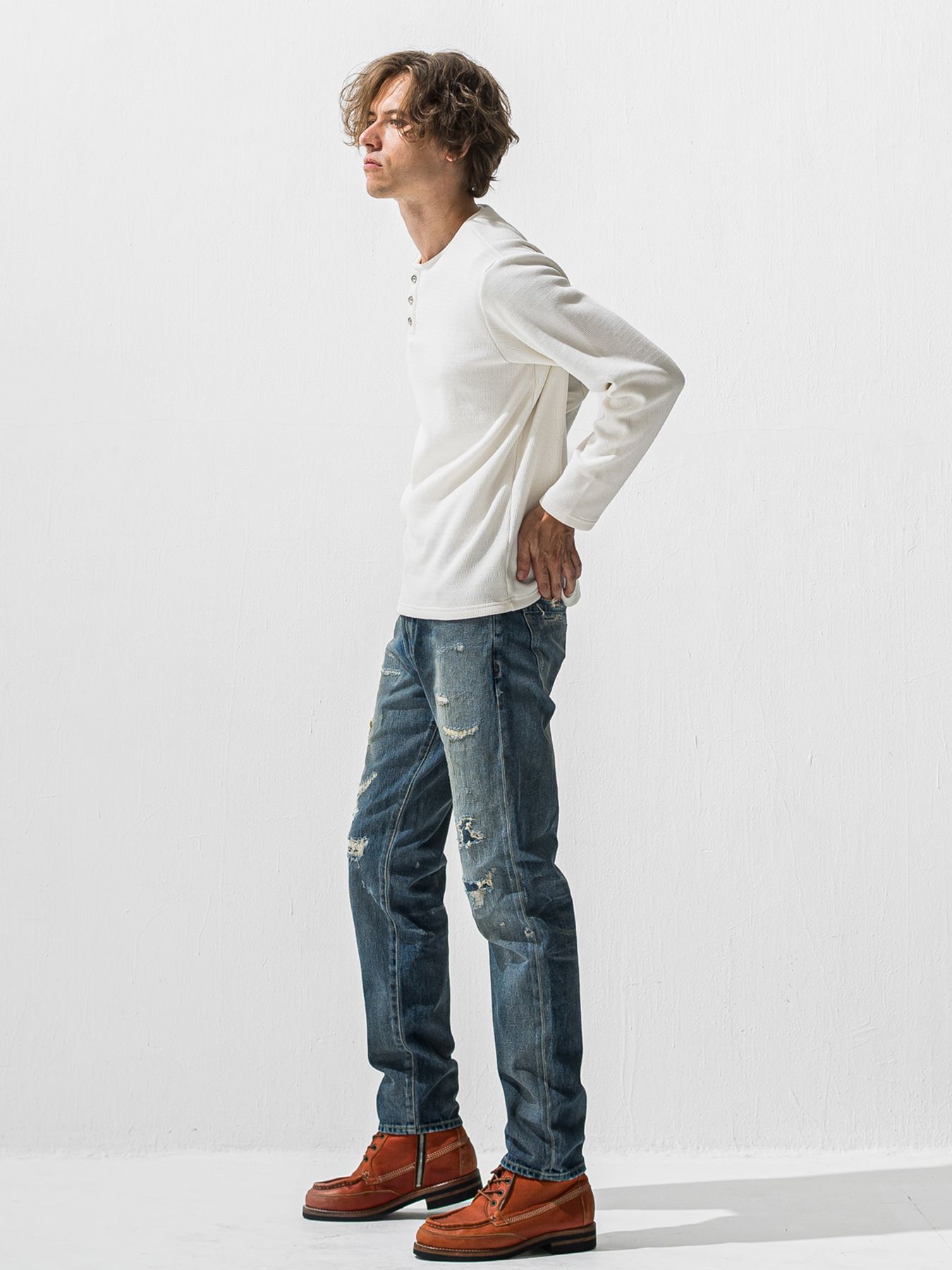 【予約品 9月6日(日) 締切】SCOTT JEANS / ライトオンスヴィンテージジーンズ / インディゴ ユーズド