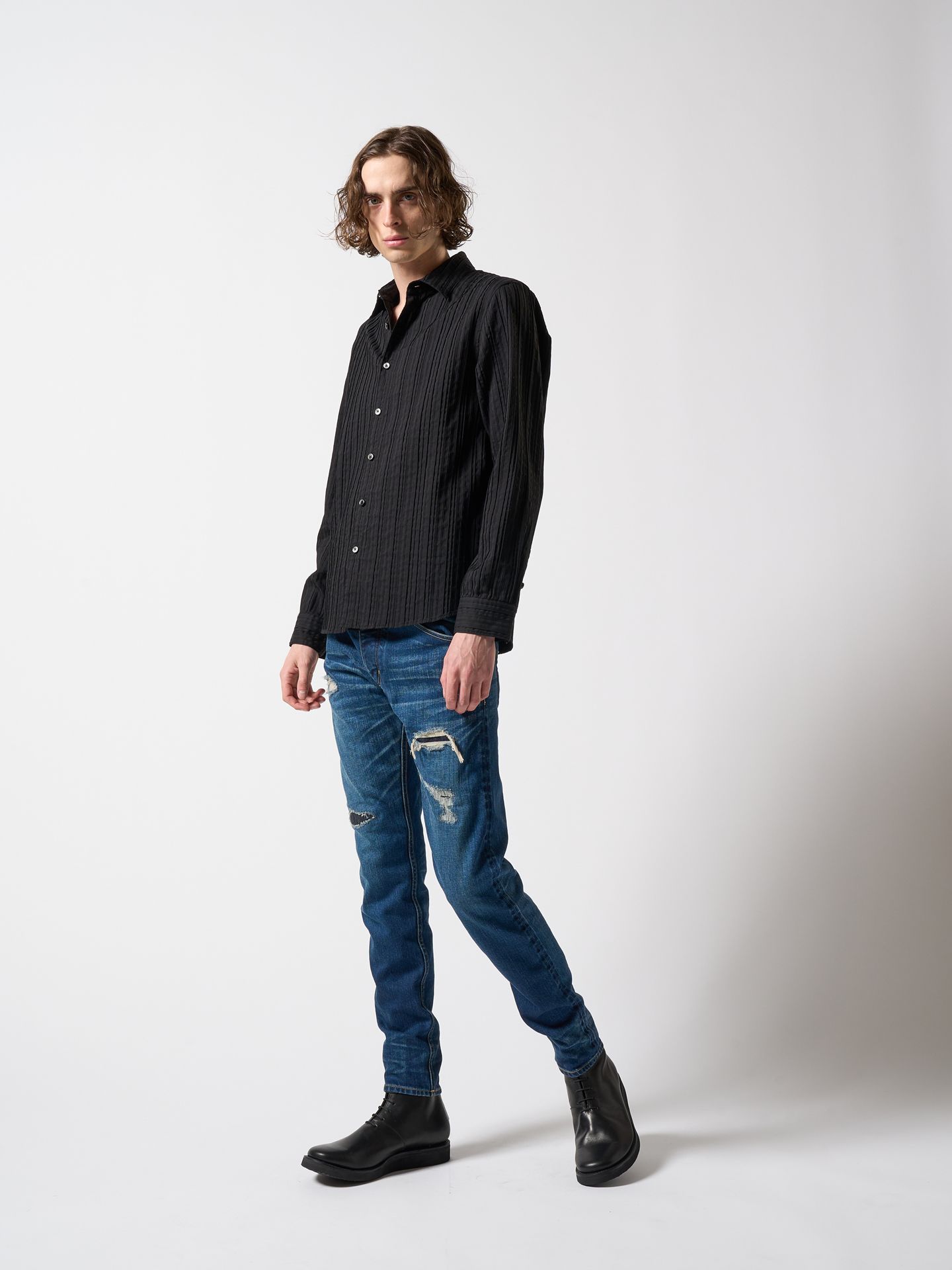 【予約品】 tight straight selvedge denim(used) / タイトストレートデニム / used